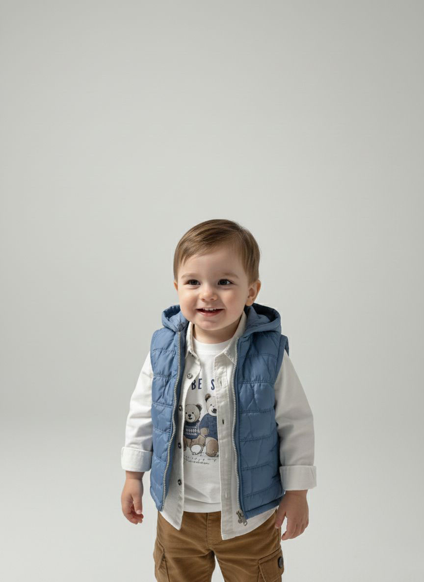 Mavi Kapitone Yelekli 4'lü Takım | Image Not Found